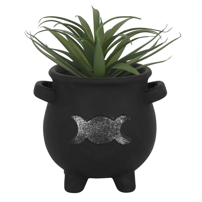 Cauldron Plant Pot - Triple Moon - Something Different Gift Shop