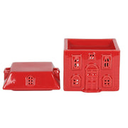 Ceramic House Oil Burner Red - Something Different Gift Shop