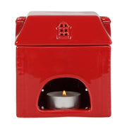Ceramic House Oil Burner Red - Something Different Gift Shop