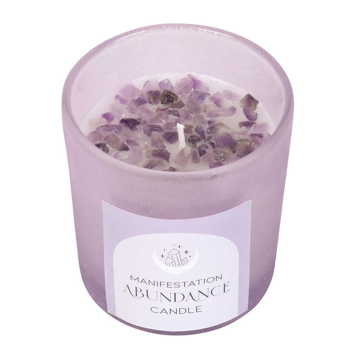 Crystal Chip Candle - Abundance - Something Different Gift Shop