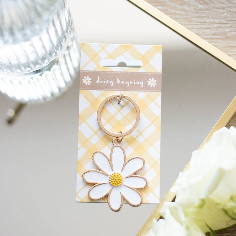 Daisy Enamel Keyring - Something Different Gift Shop