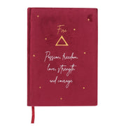 Fire Element Velvet A5 Notebook - Something Different Gift Shop
