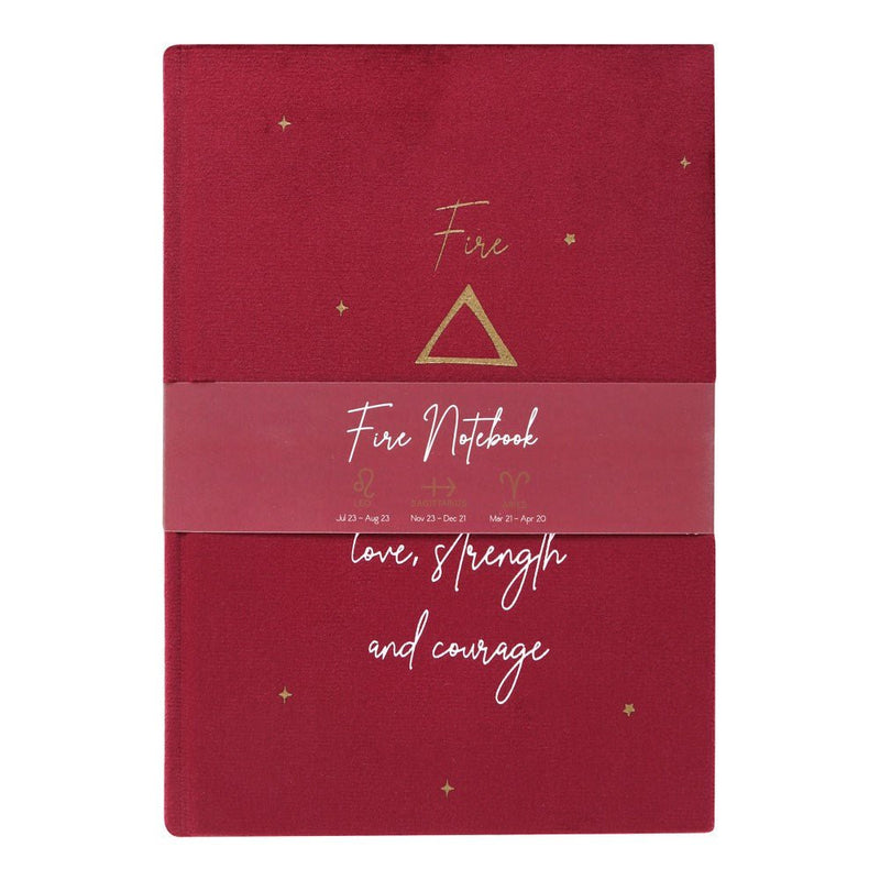 Fire Element Velvet A5 Notebook - Something Different Gift Shop