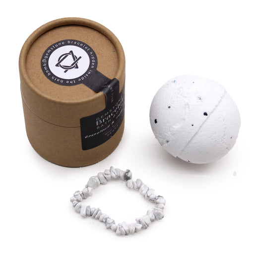 Gemstone Bracelet Bath Bomb - White Jasper - Something Different Gift Shop