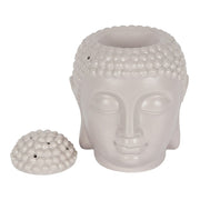 Giant Buddha Head Oil Burner - Grey - Something Different Gift Shop