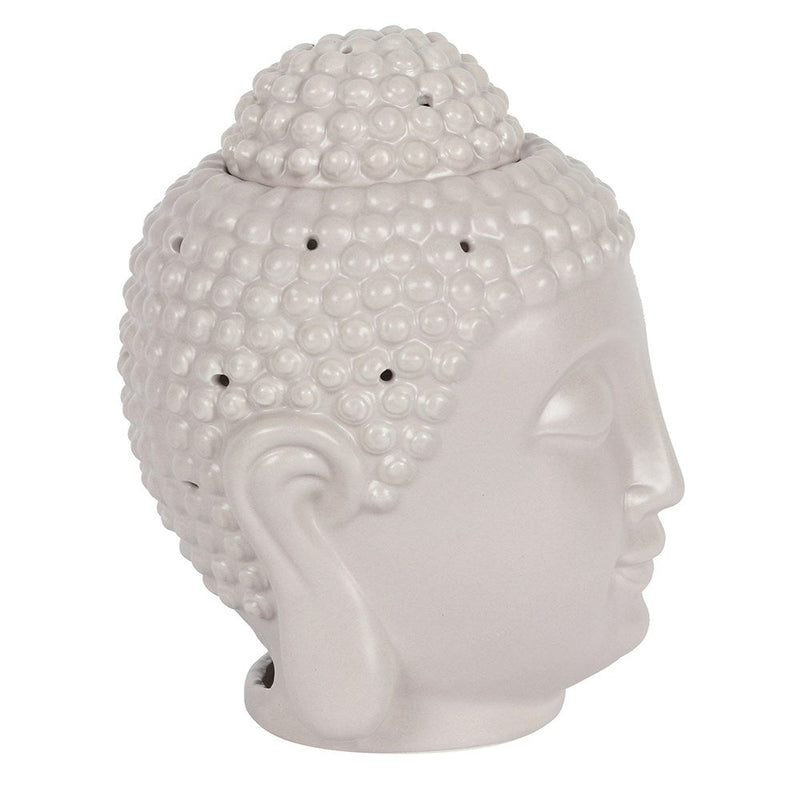 Giant Buddha Head Oil Burner - Grey - Something Different Gift Shop