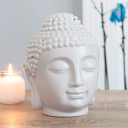 Giant Buddha Head Oil Burner - Grey - Something Different Gift Shop