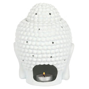 Giant Buddha Head Oil Burner - White - Something Different Gift Shop