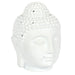 Giant Buddha Head Oil Burner - White - Something Different Gift Shop