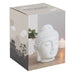 Giant Buddha Head Oil Burner - White - Something Different Gift Shop