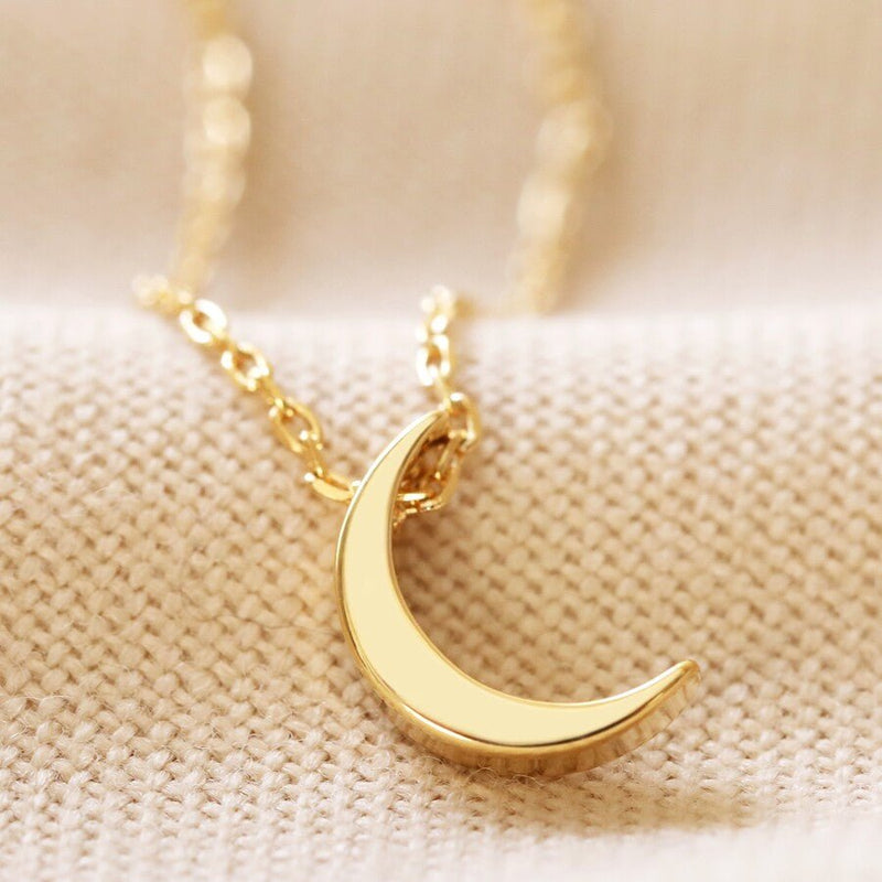Lisa Angel Gold Necklace - Crescent Moon