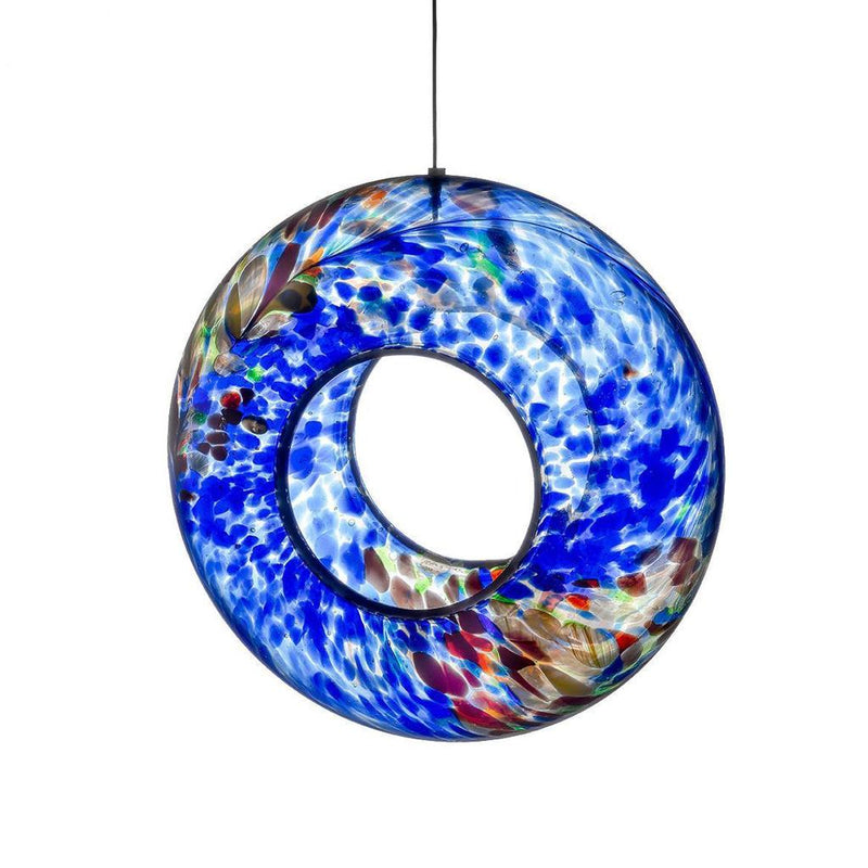 Hanging Glass Bird Feeder - Blue - Something Different Gift Shop
