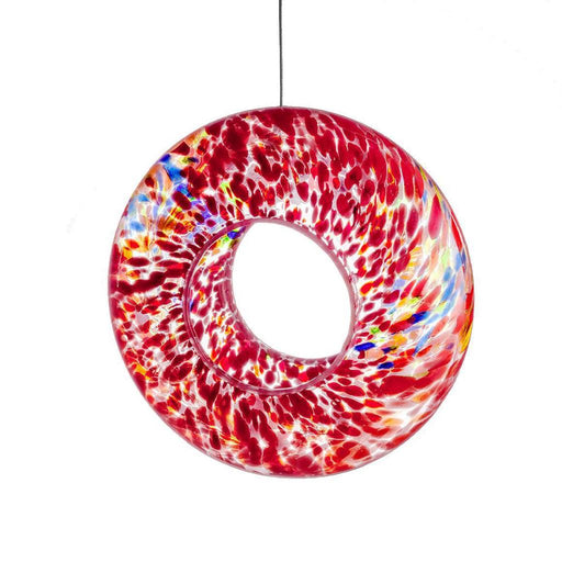 Hanging Glass Bird Feeder - Red - Something Different Gift Shop