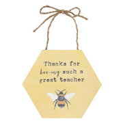 Hanging Wooden Sign - Thank You Teacher - Something Different Gift Shop