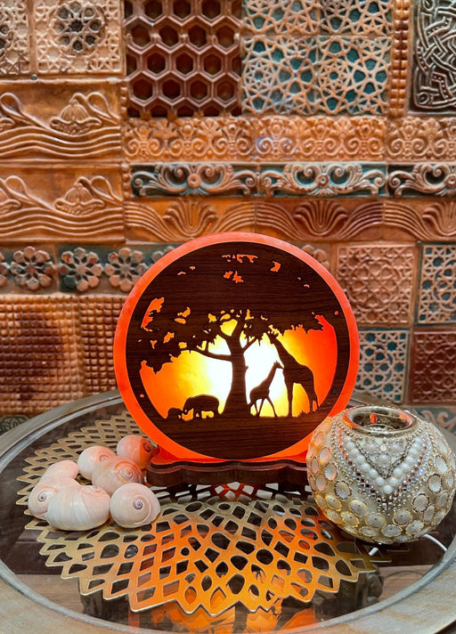 Himalayan Salt Lamp Crafted - Safari - Something Different Gift Shop