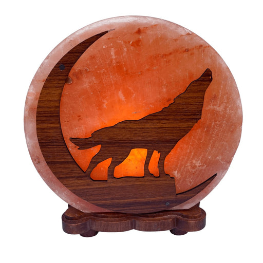 Himalayan Salt Lamp Crafted - Wolf - Something Different Gift Shop