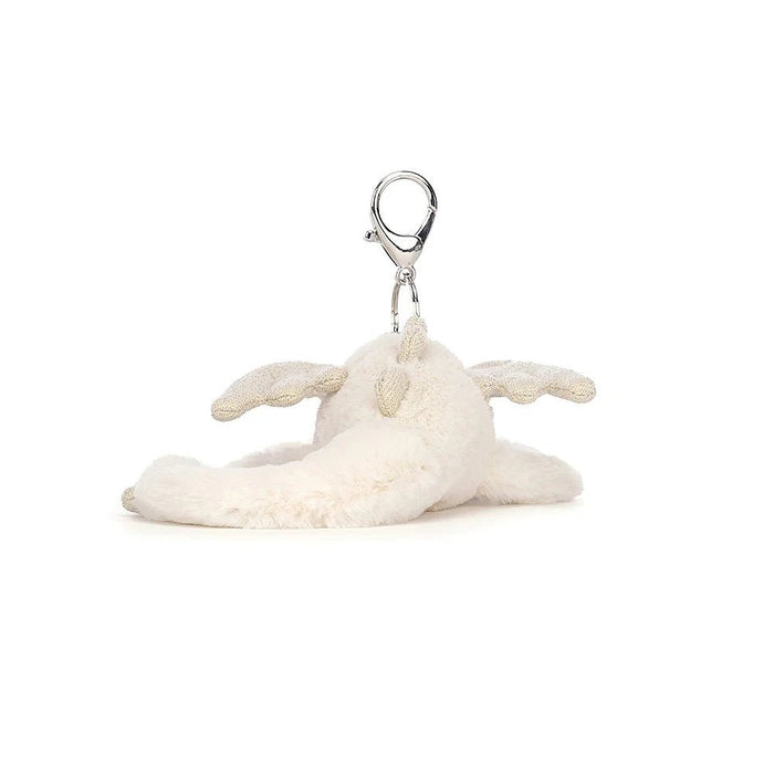 Jellycat Snow Dragon Bag Charm - Something Different Gift Shop