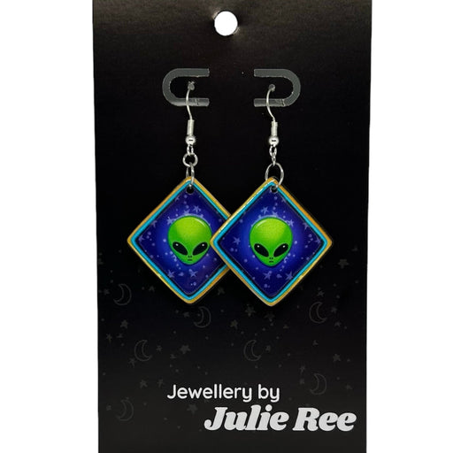 Julie Ree Earrings - Diamond Alien - Something Different Gift Shop