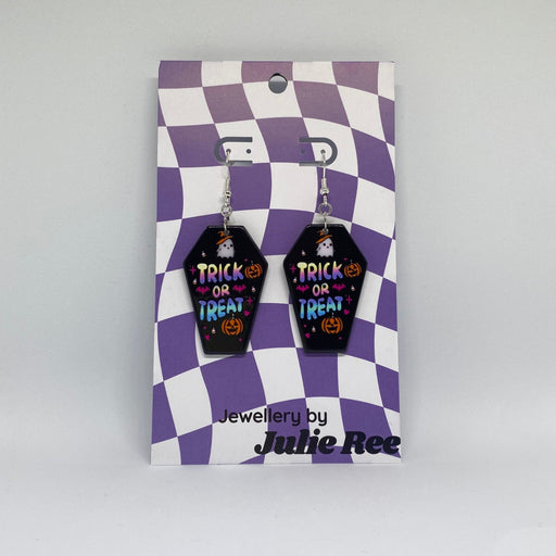 Julie Ree Earrings - Halloween Coffin Black - Something Different Gift Shop