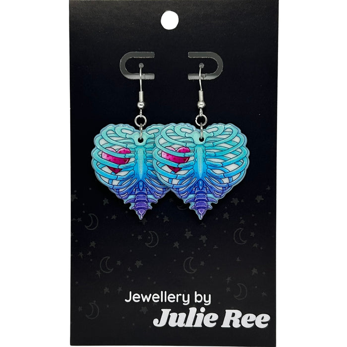 Julie Ree Earrings - Heart Ribs - Something Different Gift Shop