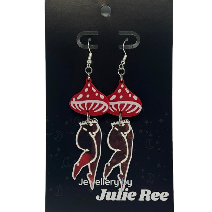 Julie Ree Earrings - Mushroom Legs - Something Different Gift Shop