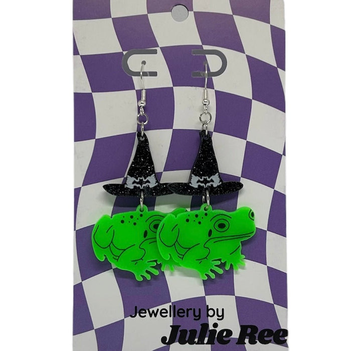 Julie Ree Earrings - Witch Frog - Something Different Gift Shop