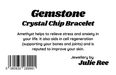 Julie Ree Gemstone Chip Bracelet - Amethyst - Something Different Gift Shop