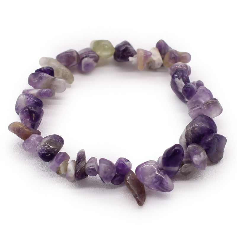 Julie Ree Gemstone Chip Bracelet - Amethyst - Something Different Gift Shop
