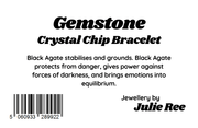 Julie Ree Gemstone Chip Bracelet - Black Agate - Something Different Gift Shop
