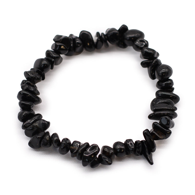 Julie Ree Gemstone Chip Bracelet - Black Agate - Something Different Gift Shop