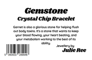Julie Ree Gemstone Chip Bracelet - Blood Garnet - Something Different Gift Shop