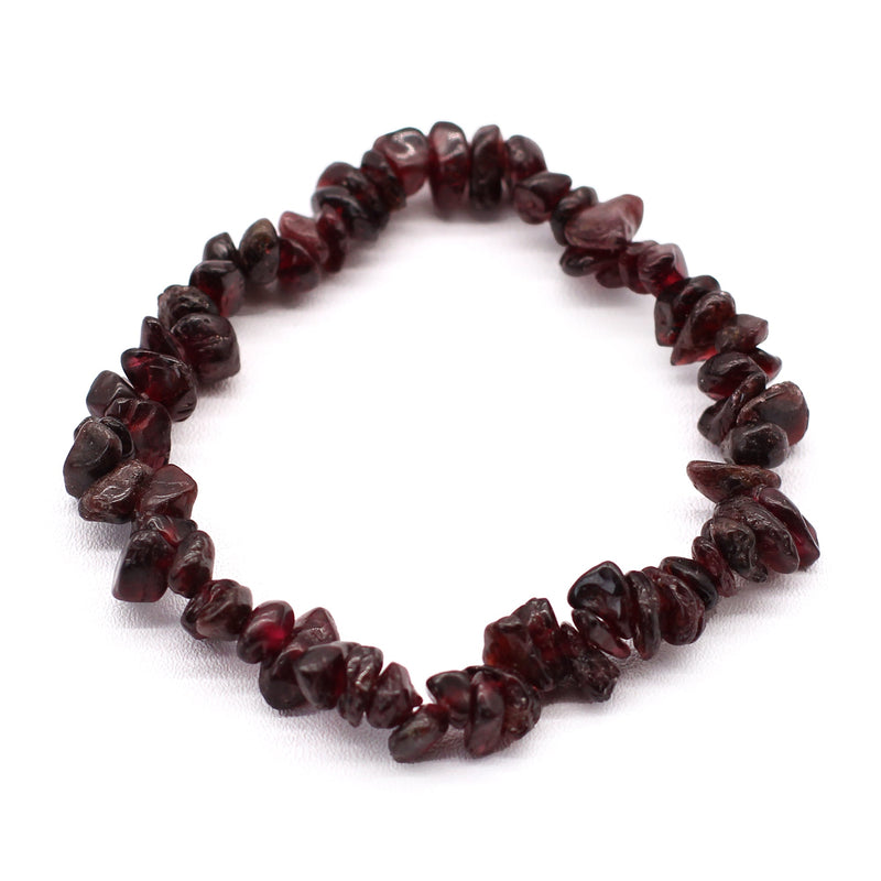 Julie Ree Gemstone Chip Bracelet - Blood Garnet - Something Different Gift Shop