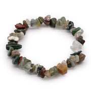 Julie Ree Gemstone Chip Bracelet - Moss Agate - Something Different Gift Shop