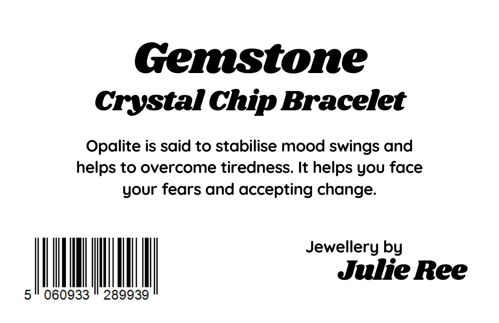 Julie Ree Gemstone Chip Bracelet - Opalite - Something Different Gift Shop
