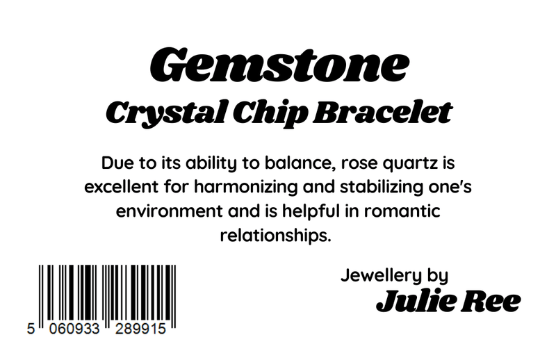 Julie Ree Gemstone Chip Bracelet - Rose Quartz - Something Different Gift Shop