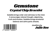 Julie Ree Gemstone Chip Bracelet - Sodalite - Something Different Gift Shop