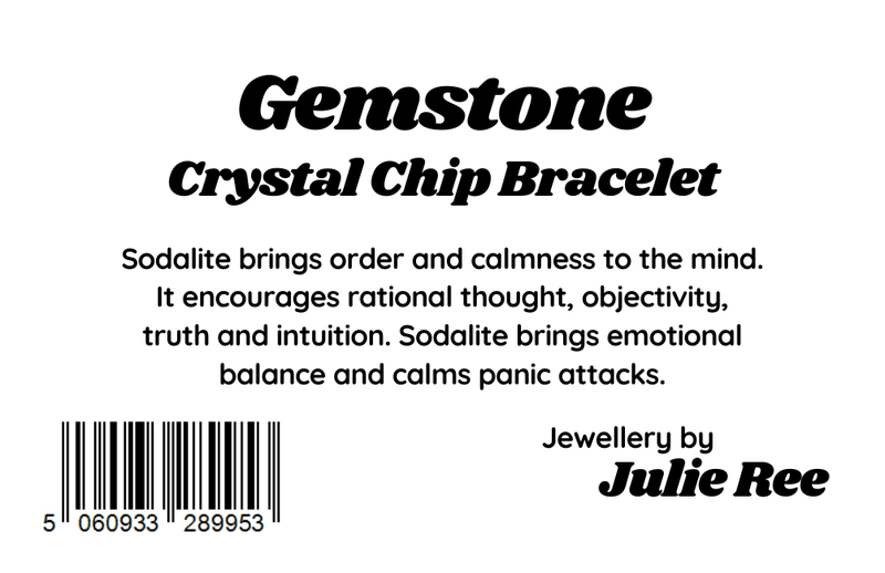 Julie Ree Gemstone Chip Bracelet - Sodalite - Something Different Gift Shop