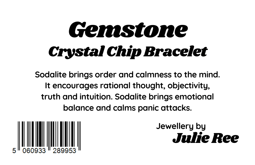Julie Ree Gemstone Chip Bracelet - Sodalite - Something Different Gift Shop