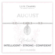 Life Charms Birth Flower Bracelet - August - Something Different Gift Shop