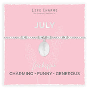 Life Charms Birth Flower Bracelet - July - Something Different Gift Shop