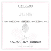 Life Charms Birth Flower Bracelet - June - Something Different Gift Shop