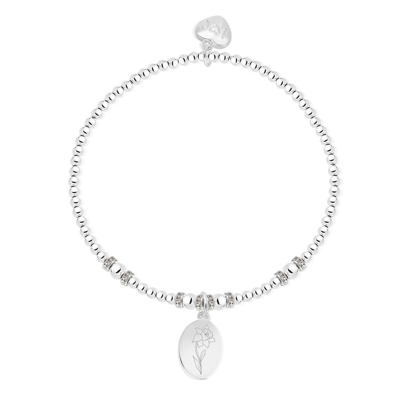 Life Charms Birth Flower Bracelet - March - Something Different Gift Shop