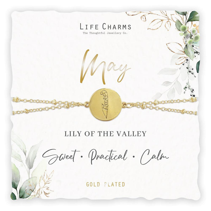 Life Charms Birth Flower Bracelet - May - Something Different Gift Shop