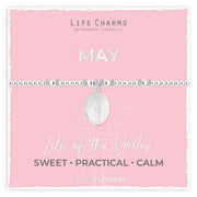 Life Charms Birth Flower Bracelet - May - Something Different Gift Shop