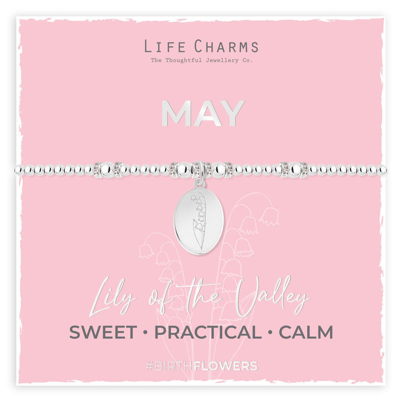 Life Charms Birth Flower Bracelet - May - Something Different Gift Shop