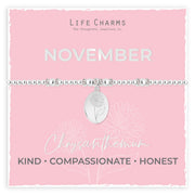 Life Charms Birth Flower Bracelet - November - Something Different Gift Shop