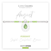 Life Charms Birthstone Bracelet - August - Something Different Gift Shop