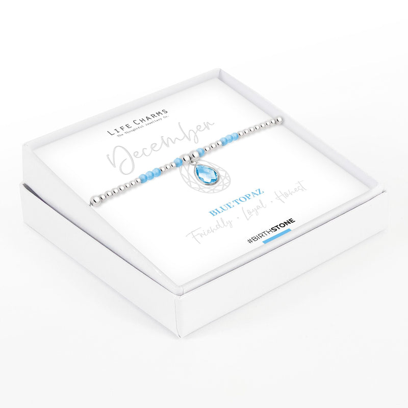 Life Charms Birthstone Bracelet - December - Something Different Gift Shop