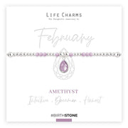 Life Charms Birthstone Bracelet - Feburary - Something Different Gift Shop