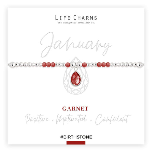 Life Charms Birthstone Bracelet - January - Something Different Gift Shop